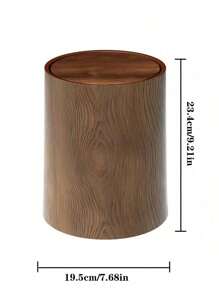 1pc Retro PP Trash Can, Kitchen Garbage Bin, Recycling Bin, Large Capacity Waste Bin For Bedroom, Living Room, Office - Multicolor - View 3