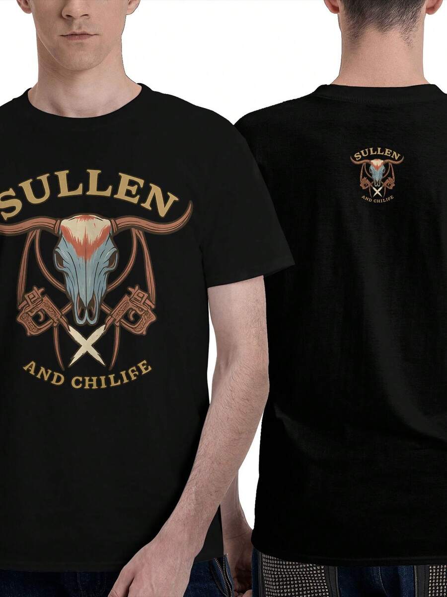 Summer Men's T Shirt Casual Round Neck Loose Tops Fashion Color Contrast Print T Shirt For Men Funny 3D Tee Street  Clothes - Black - View 1