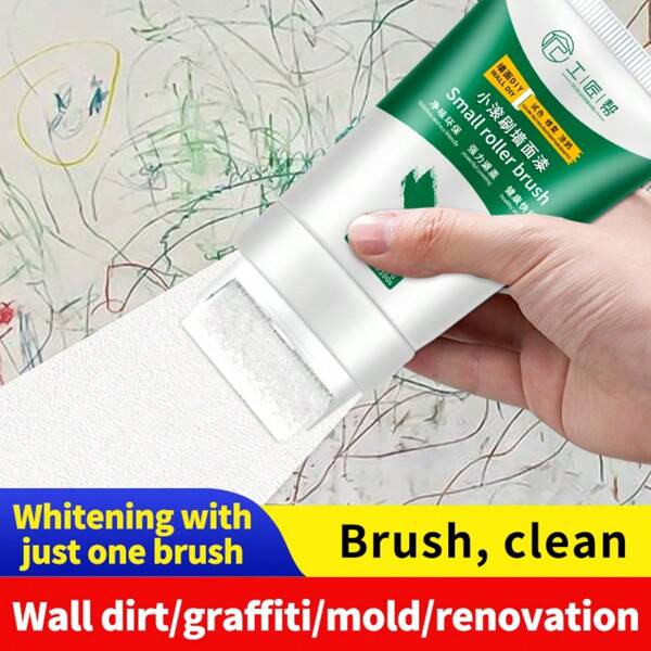 1/2 Stück großer Rollerstreich-Latexfarbe für Wandreparatur, DIY Wandfarbe Reinigungsmittel, Weiße Wandspachtelmasse