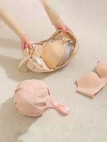 1pc Round Underwear Storage Bag, Lightweight And Easy To Carry, Ideal For Organising Bras And Underwear When Travelling. Convenient For Sorting And Storing, Can Be Carried By Hand Or Hung Up, One For Each Family Member, A Must-Have For Home And Travel. - Multicolor - View 3