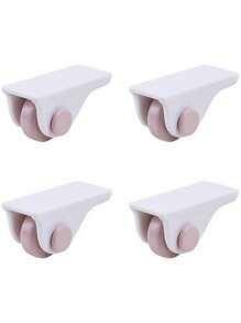 1/2pcs [ Durable Sticky Pulleys Wheels] 4pcs/Set Sticky Pulleys For School And Home - Easy To Use And Durable Castor Wheels For Storage And Transportation - Multicolor - View 10