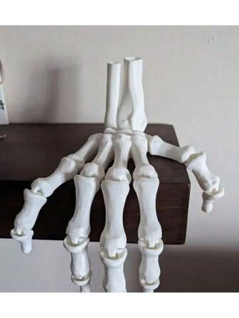 2 件/对骷髅手饰，万圣节手模型，带可移动关节，哥特式装饰，万圣节花盆装饰，户外花园装饰