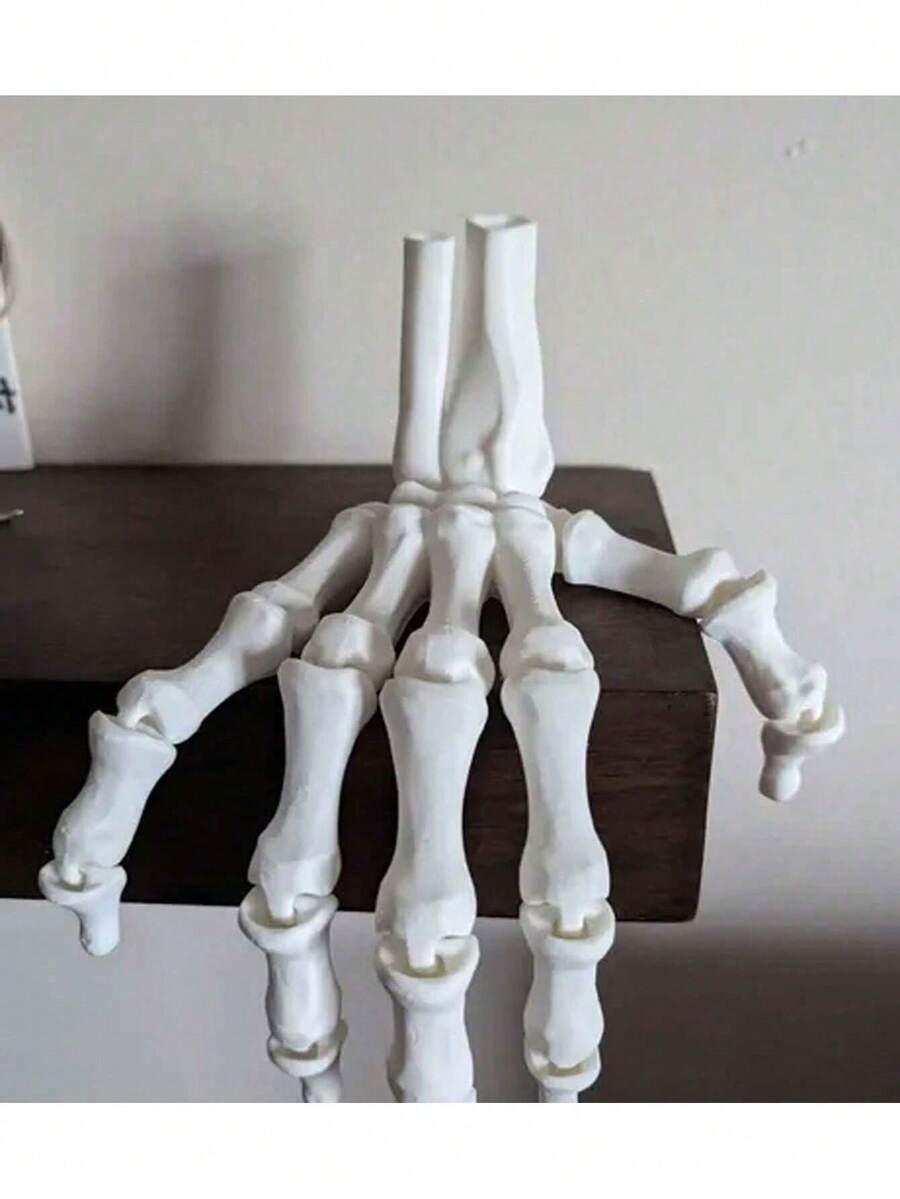 2 cái/cặp đồ trang trí bàn tay bộ xương, mô hình bàn tay Halloween có khớp chuyển động, đồ trang trí phong cách Gothic, đồ trang trí chậu cây Halloween, đồ trang trí sân vườn ngoài trời - Nhiều màu - Xem 1