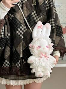 Japanese Cartoon Lolita Lolita Rabbit Crossbody Bag Pearl Chain Shoulder Bag - White - View 10