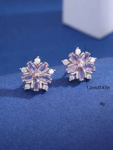 情人节丝带水钻花朵多层手链 - 玫瑰金 - 查看 9