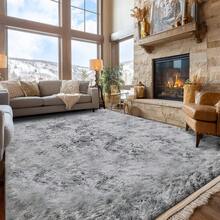 Grauer teppich wohnzimmer, ochfloriger Wohnzimmerteppich, großer Teppich zur deko wohnzimmer, superweicher und flauschiger moderner teppich schlafzimmer, plüschiger Innenteppich für die moderne Wohnraumdekoration, Ein weicher Schlafzimmerteppich ist das perfekte Geschenk zum Muttertag.
