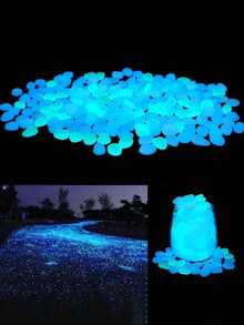500/200pcs-Luminous Pebbles,Glow In Dark Rocks Luminous Stone Garden Accessories Micro Landscape Fish Tank Decoration Outdoor Patio Lawn Yard Kit Pebble Vase Stuffing Glow In The Dark Garden Pebbles Stones Rocks For Yard And Walkways Decor DIY Decorative Luminous Stones