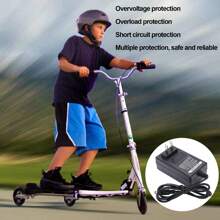 Lithium Battery Charger 29.4V 1A Power Supply Adapters Electronic Scooter Charger Support AC50/60HZ Output Intelligent Protection For Battery Charging