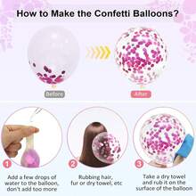 33 pezzi Palloncini rosa e bianchi, set di palloncini in lattice da 10/12 pollici rosa, bianchi e rosso metallizzato glitterato, adatti per feste di compleanno di ragazze e donne, festa di nascità, addio al nubilato, matrimonio, anniversario, festa di fidanzamento - Multicolore - Visualizzare 5