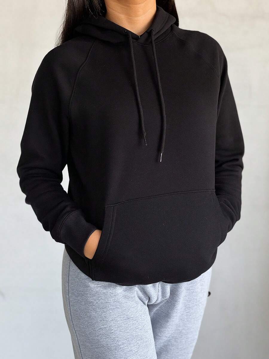 Hoodie de felpa de algodón, ultra resistente, en corte manga ranglan ultrasuave y duradera