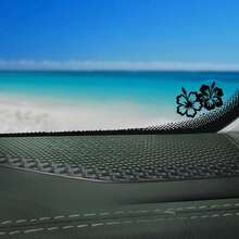 Pegatinas de flores de hibisco para el espejo retrovisor del coche, pequeñas flores de hibisco, flores, calcomanías para espejos de coche, mini calcomanías, calcomanías pequeñas, vinilo para interiores/exteriores, múltiples colores, accesorios de decoración para el coche - Unitalla - Ver 6