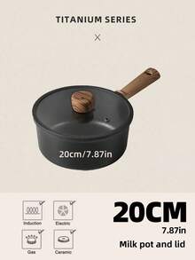 Cookware Set Titanium Non-Stick Pan, Flat Non-Stick Pan, All-In-One For Frying, Boiling And Stir-Frying, Non-Stick Pan For Stir-Frying, Induction Cooker, Universal