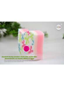 Pink Multi-Functional Temperature Sensitive Scrub Sponge. Cute Yet Powerful Stain Removal, Kitchen Sponge - Temperature Sensitive, Scratch-Resistant Cleaning Pad, Safe For Various Surfaces Such As Dishes, Suitable For Modern Kitchen Sink, Used For Dishware Cleaning