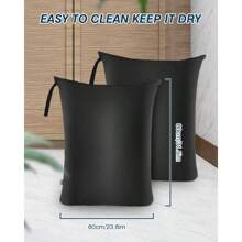 Travel Laundry Bags 2 Pack Waterproof Wet Bag With Zipper Reusable Dirty Clothes Bag With Handle Multifunctional For Swimsuit Gym 24x 32 Inch