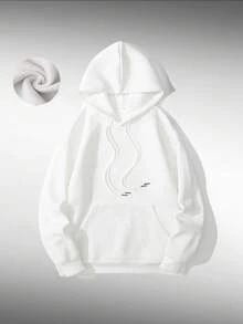 Hooded Sweatshirt Black Optic Texas Logo Print For Gaming Enthusiasts - White - View 2