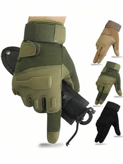 Gants de cyclisme pour hommes avec protections sur les phalanges et la paume, convenant pour la moto, le paintball, la chasse, le camping, l'escalade et les sports de combat. Gants tactiques à doigts complets, un excellent cadeau de Noël ou du Nouvel An pour la famille et les amis en hiver