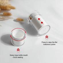 3 Pcs Airless Pump Jars Mixed, Empty Makeup Containers, Refillable Vacuum Bottle Dispenser For Cream, Travel Bottles For Toiletries, Leak Proof Air Pump Jar For Cream Lotion, Eye Cream, Liquid, Foundation, Shampoo - 3 件裝 - 查看 5