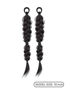 假发女马尾辫仿真发学院风蓬松纹理双辫子新中式假发马尾 - 彩色 - 查看 5