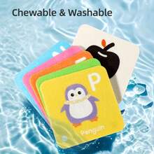 26 بطاقة حسية للطفل للتعلم المبكر من 0-12 شهر، بطاقات أبجدية ABC مع حقيبة تخزين، ألعاب تعليمية كهدية