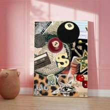 1Pc 8 Ball Pool Poster, Lucky You Poster, Fashion Patchwork Poster, Magazine Cover, Retro Canvas Print, Room Decor, Retro Bar Modern Living Room Bedroom Teen Girl Room Decor Frameless Painting Stickers Home Decor Wall Decor Bedroom Decor Bathroom Decor Home Decor Kitchen Decor Wall Art Canvas Painting Poster Wall Art Picture Cinema Room Home Bedroom Decoration