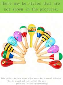 1 件/2 件/4 件儿童迷你木制沙球，嘉年华派对礼品和婴儿沙球，带木制摇铃发声器，彩色沙球，非常适合派对（颜色随机）儿童竹制睡袋、蛋形婴儿、玩具喇叭、儿童派对礼品、井字游戏、幼儿乐器、竹制婴儿睡袋、单簧管、竹制睡袋、婴儿睡袋、竹制婴儿、竹制睡袋、婴儿睡袋、乐器