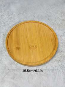 1 Stück DIY Mosaik Bambus Untersetzer, leere Basis Tablett, Getränkeuntersetzer, Pflanzenuntersetzer, Kunst Tablett (ohne Mosaikfliesen), kleines Pflanzentablett für Blumentopf, Bambus Blumentopf, Getränketablett, Harz Untersetzer Geschenk, Schreibtisch Blumentopfschutz