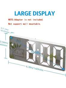 3 AA Battery Powered LED Display Digital Clock, Suitable For Study, Work, Life, Entertainment And Other Scenarios. Great Helper For Timing In Kitchen And Office.
