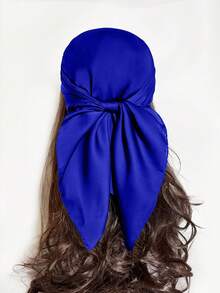 1 chiếc khăn trùm đầu bằng lụa vuông trơn màu phong cách Boho thanh lịch, khăn trùm đầu bằng lụa satin cho nữ, khăn trùm đầu bằng lụa Boho, khăn Bandana đi biển, thích hợp cho hoạt động ngoài trời và du lịch, khăn Bandana Bohemian, băng đô, lý tưởng để mặc, quà tặng, trở lại trường học - màu đen - Xem 6