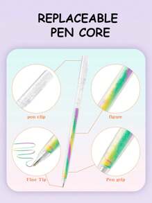 1 قطعة/6 قطع قلم جل بألوان متدرجة، (6 قطع/علبة) بألوان عشوائية، قلم دفتر بألوان متدرجة، قلم رسم غرافيتي بألوان قوس ، لمسة واحدة متعددة الألوان، قلم جل إبداعي جذاب للطلاب، قلم رسم غرافيتي DIY، قلم بألوان خاصة لبطاقات التهنئة للطلاب، مقاوم للماء وثابت اللون، كتابة سلسة، مناسب للغاية للرسم والتلوين.