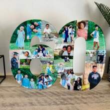 定制圣诞礼物，可定制1至99的数字、2026岁生日照片、A、B、C、D、E字母主题照片、成长照片拼贴画，生日礼物、圣诞照片礼物，母亲节和父亲节的完美礼物，送给爱人和朋友的理想礼物。秋季家居焕新，圣诞装饰，营造温馨家居氛围，办公室装饰，优雅生活