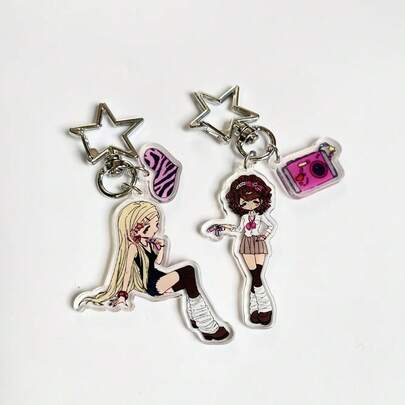 1 件原创豹纹心形吊饰，休闲时尚少女 Y2K 复古校园女孩可爱街头休闲派对亚克力钥匙扣、手机吊饰、学校纪念品礼物、包袋配饰，适合所有季节、公司活动、送给女朋友的礼物，带身份证夹的包袋挂绳，汽车配件包袋吊饰