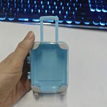 1 pieza Mini maleta y 8 piezas Set de cosméticos de lujo - Bolsa de ABS duradera y colorida, diseño portátil, adecuado para adolescentes y almacenamiento - Casa de muñecas - Perfecto para viajes, fiestas, regreso a la escuela y organización de artículos pequeños. (Bolsa de maleta disponible en múltiples colores) - Multicolor - Ver 12