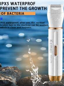 Kemei Kemei KM-276 Rechargeable 3-In-1 Electric Shaver For Women - Painless Hair Trimmer For Face, Nose, Eyebrows, Beard, Beard, Arms, Legs, Arms, Arms, Arms And Bikini - Portable Shaver Set Rechargeable Beauty Kit Holiday Gift