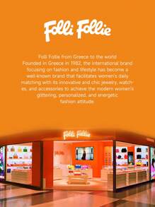 Folli Follie Necklace For Women Heart-Shaped Pendant Necklace With Moissanite Diamond On Chain, Cute Pink Crystal Heart Pendant Adjustable Charm Chain Necklace Jewelry Gifts For Women