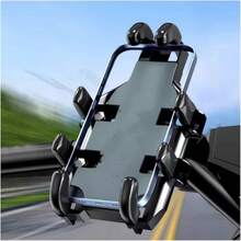 New Choice For Cycling! Motorcycle Phone Holder - Super Strong Vibration Resistance, 360 ° Free Rotation, Suitable For All Phones, Easy Navigation At Any Time Without Obstruction! - Black - View 6