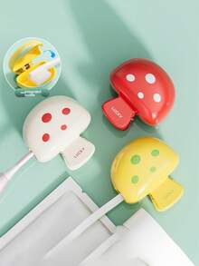 1pc/2pcs/4pcs/ Toothbrush Storage Clip Travel Essential Toothbrush Head Cover Toothbrush Protective Cap Brush Shell Protection Portable Plastic Clip Toothbrush Box - Multicolor - View 3