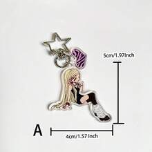 1 件原创豹纹心形吊饰，休闲时尚少女 Y2K 复古校园女孩可爱街头休闲派对亚克力钥匙扣、手机吊饰、学校纪念品礼物、包袋配饰，适合所有季节、公司活动、送给女朋友的礼物，带身份证夹的包袋挂绳，汽车配件包袋吊饰 - 彩色 - 查看 10