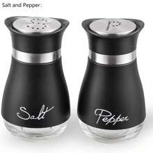 Salt And Pepper Shakers Set,4 Oz Glass Bottom Salt Pepper Shaker With Stainless Steel Lid For Kitchen Cooking Table, RV, Camp,BBQ Refillable Design - Multicolor - View 10