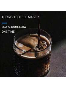 300 Ml Stainless Steel Coffee Maker, Semi-Automatic Coffee Maker With Cup Warmer, Turkish Coffee Maker, Espresso Machine