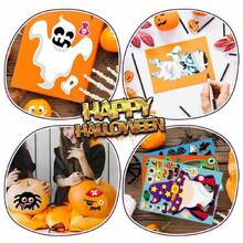 12/24/36pcs Halloween Kids Stickers, Can Create Various Halloween Character Expressions, Suitable For Halloween Kids Party, Crafts, Game Activities And More - Multicolor - View 3