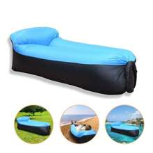 1PC Siatka Czerwona Zewnętrzna Nadmuchiwana Sofa Leżak Przenośny Leniwy Lunch Przerwa Łóżko Nadmuchiwane Kemping Składany Stołek BBQ Łóżko Nadmuchiwane, Nadaje Się Do Kolejki Na Przyjęcie Na Zewnątrz Morze, Przyjęcie Ognisko Grillowe