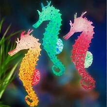 Interesting Glow-In-The-Dark Realistic Seahorse Decor, Adds Magical Lighting To Your Aquarium - Multicolor - View 1