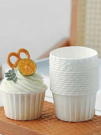 50pcs Paper Baking Cups, Oven & Microwave Safe Cupcake Liners