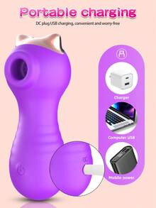 Mini Cat Sucking Vibrator Clitoral Clit Sucker Oral Stimulator Adult Women Couples Sex Toy - Purple - View 10