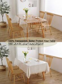 Wodoodporny, odporny na rozlanie oleju, przezroczysty, plastikowy kwadratowy obrus, winylowy, PVC, farmowy, przezroczysty, łatwy do czyszczenia, ochronny na stół do kuchni i jadalni