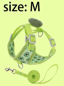 1pc Dog Leash Reflective Chest Harness Vest For Small Dogs, Teddy, Corgi, Pomeranian - Green - View 15