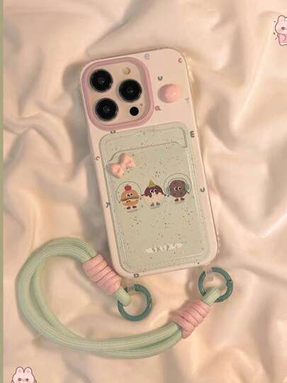 Colorful 3D Flower Lanyard Card Holder Phone Case Compatible With Apple IPhone 16 Pro Max/IPhone 15 Pro Max, New 11, 12, Creative 12, 11 Anti-Drop, 14 Pro/13 Protective Cover, Suitable For IPhone 17 Pro Max/17/Pro/17 Plus/17, Summer Style