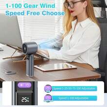 SULVGO 4000mAh Portable Handheld Turbo Fan, 199 Gear Wind Rechargeable Handheld Fan, Semiconductor Refrigeration Air Turbo Tech Cooling Fan, Multifunctional Fan For Outdoor Activities, Travel, Working, Personal Fan, Wearable Cooling Fans, Portable Mini Fan - Nhiều màu - Xem 6