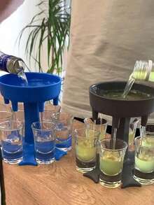 Shot Glass Dispenser And Holder, Wine Dispenser Drink Dispensing Creative Wine Funnel, Suitable For Wine And Beer, Drink Holder, Party Decoration Supplies, Holiday Decoration Supplies (Cups Not Included), Halloween And Christmas Party Supplies - Multicolor - View 3