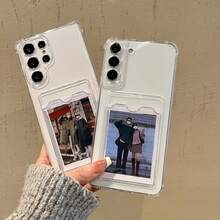 Transparent Card Holder Phone Case Compatible With S25 Ultra, S22+, S24 Ultra, S25, S24 Ultra, S23 Ultra, S23, 16 Pro Max, 15 Pro Max, 14, 13, 12, 11, 12, S24, S22U/A36/A56/M33. Reinforced Corners, Anti-Drop. Waterproof, Shock-Proof, Drop-Proof, Scratch-Resistant. - Clear - View 2